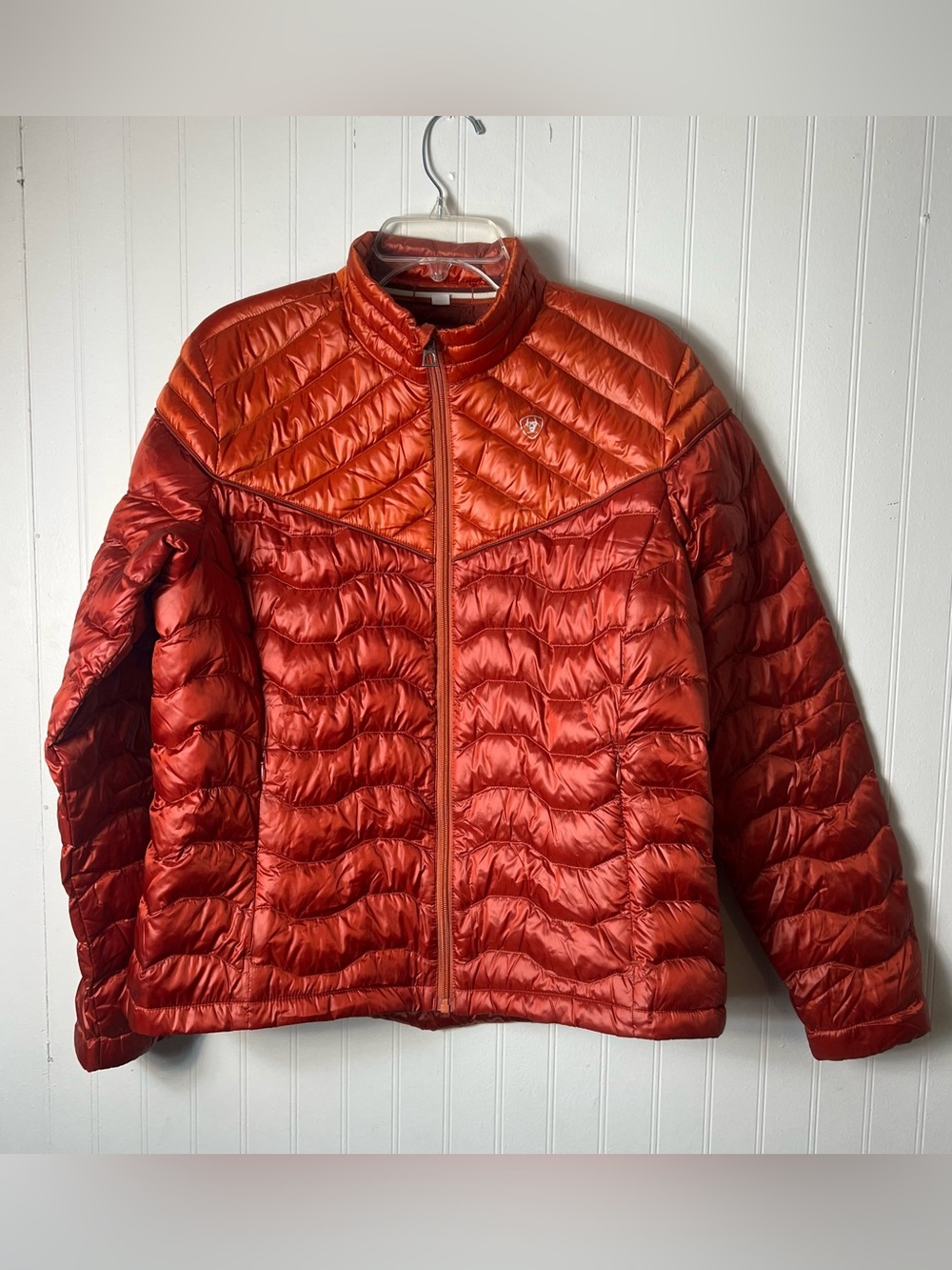 Ariat Tek Women's Ideal Down Puffer Jacket Burnt Orange Lightweight Size XL
